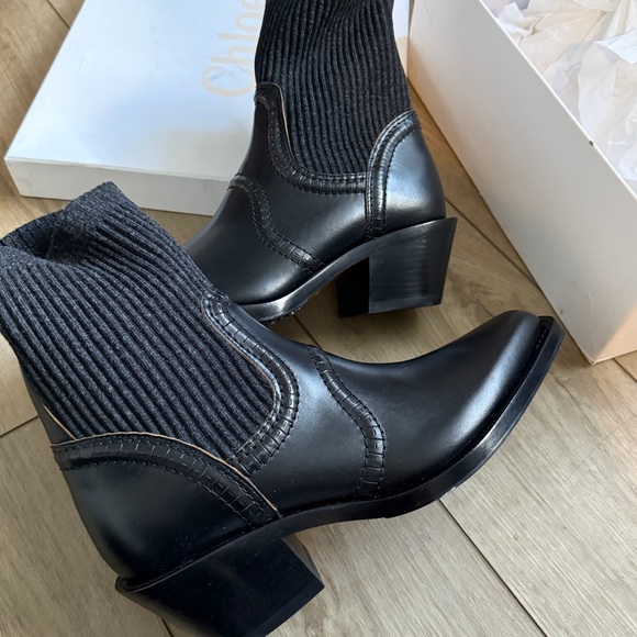 NWT Chloe Nellie Texan Ankle Sock Boot 41 - Picture 3 of 10